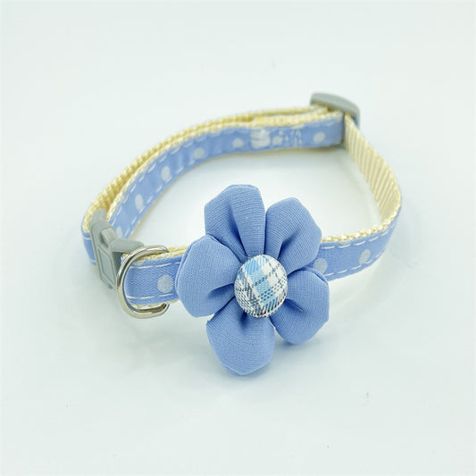 Cute Cartoon Flower Polka Dot Pet Collar