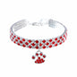 Diamond Mixed Color Elastic Pet Collar for Dogs & Cats