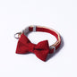 Houndstooth Design Bow Pet Collar