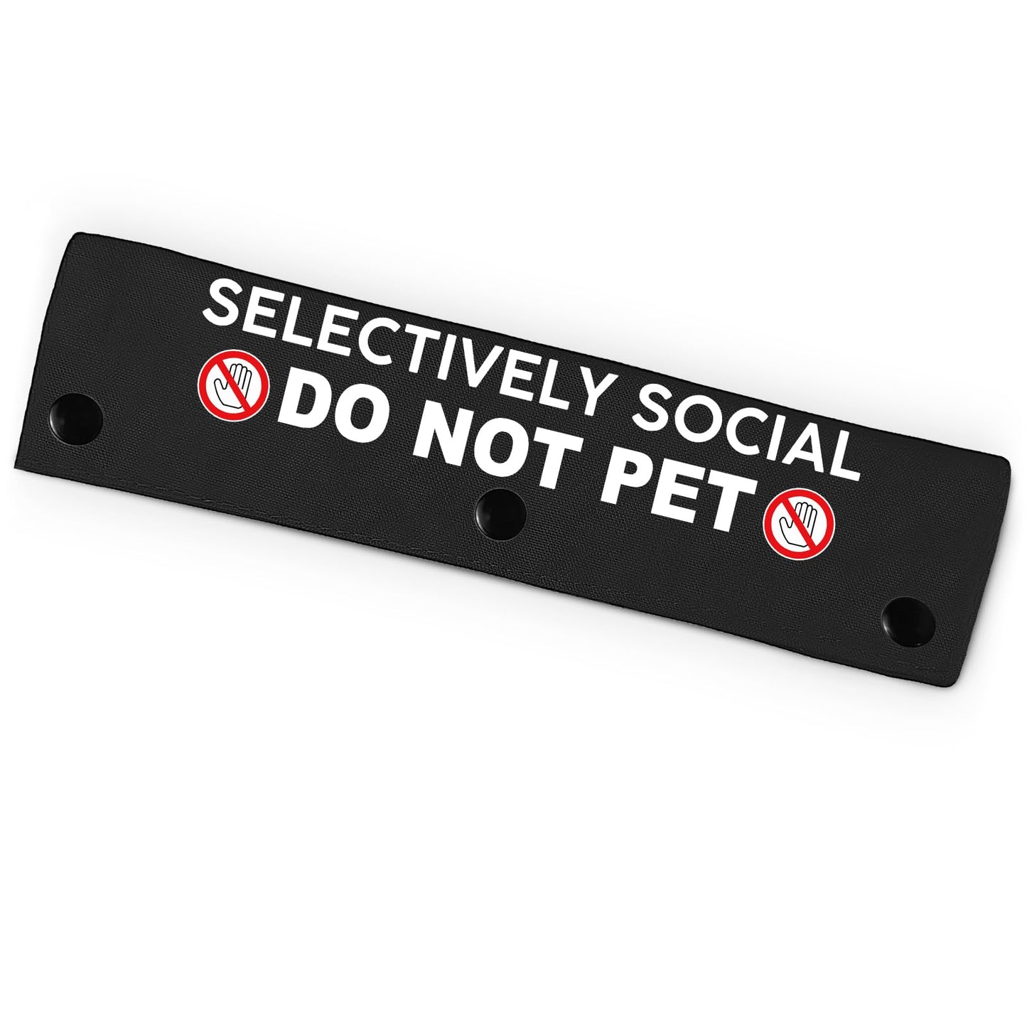 Selectively Social Do Not Pet Pet Leash for Dogs Funny Dog Leash Wrap for Pet Dog Lovers Owners Gift (Black)