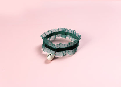 Velvet Lace Adjustable Pet Collar with Insect Repellent