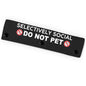 Selectively Social Do Not Pet Pet Leash for Dogs Funny Dog Leash Wrap for Pet Dog Lovers Owners Gift (Black)