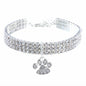 Diamond Mixed Color Elastic Pet Collar for Dogs & Cats