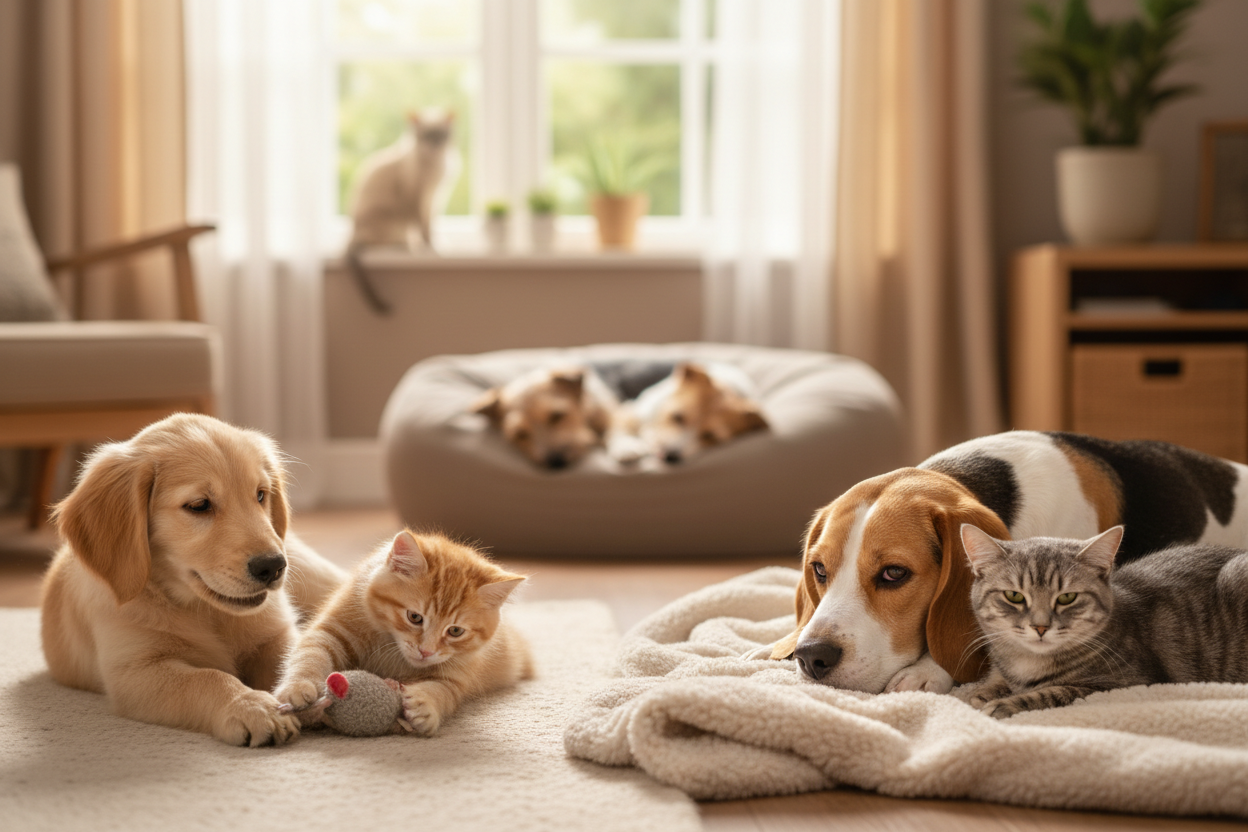 dogs and cats lovely images