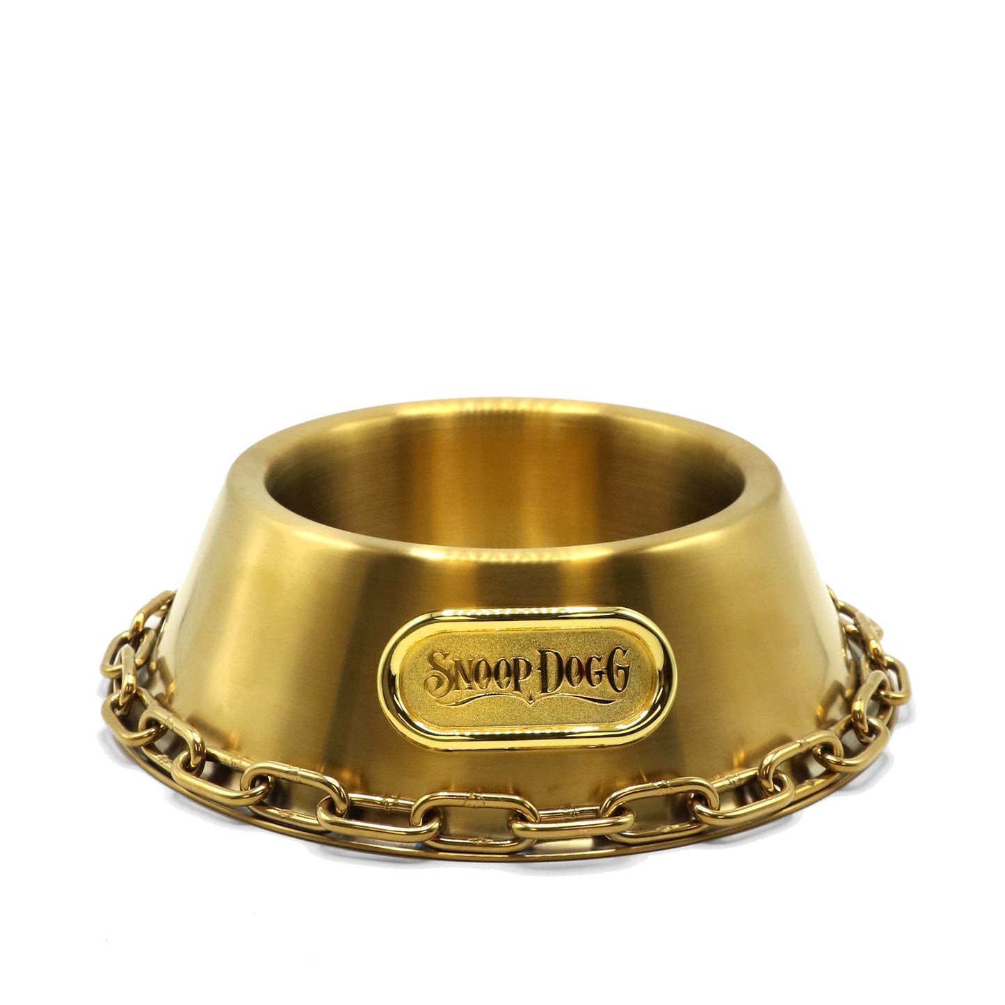 Snoop Doggies Doggs Deluxe Off The Chain Pet Bowl Gold