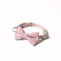 Houndstooth Design Bow Pet Collar