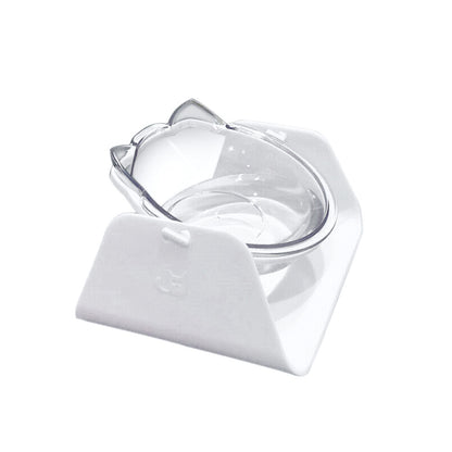 Adjustable Transparent Double Pet Bowl for Cats and Dogs