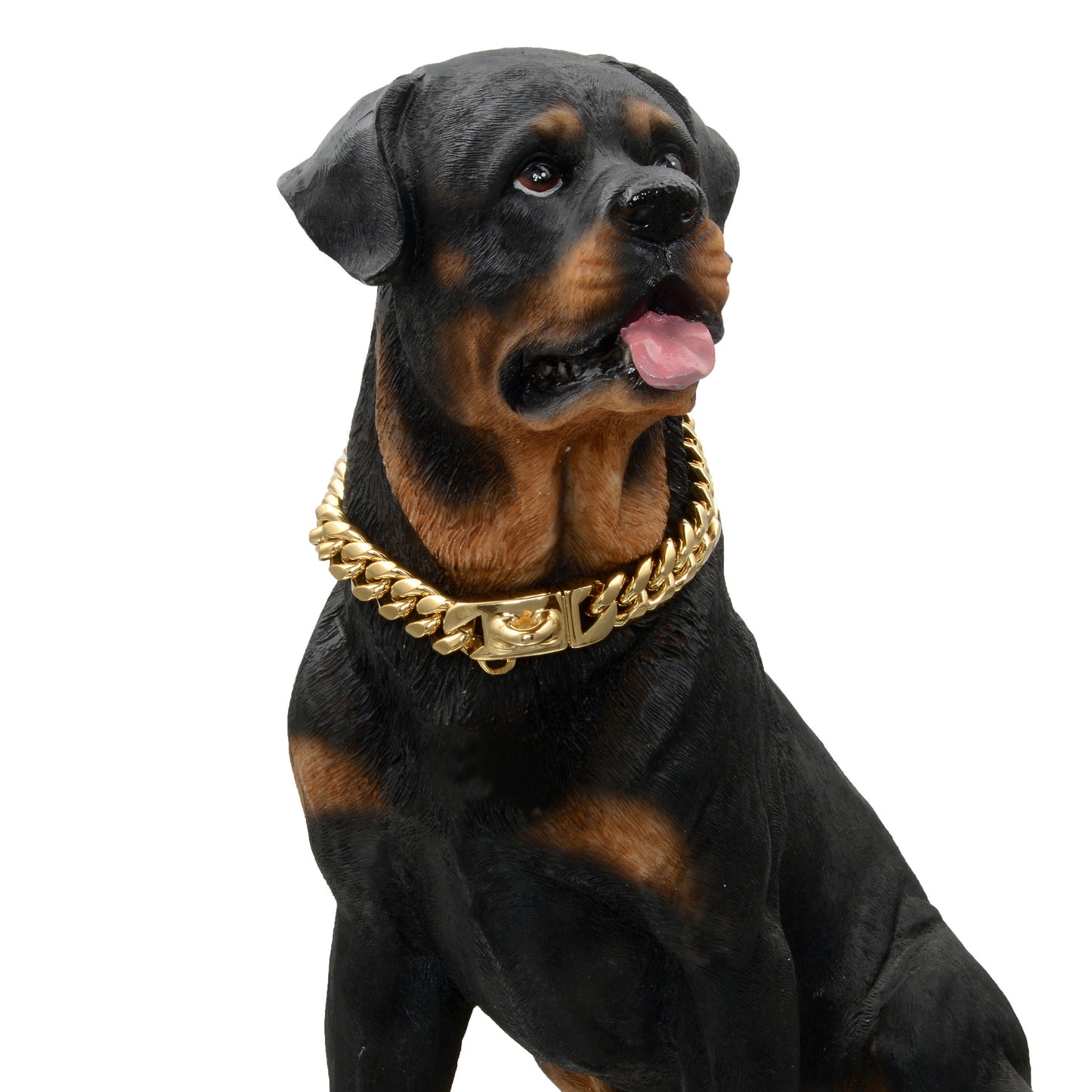 14mm Stainless Steel Pet Dog Collar with Cuban Chain