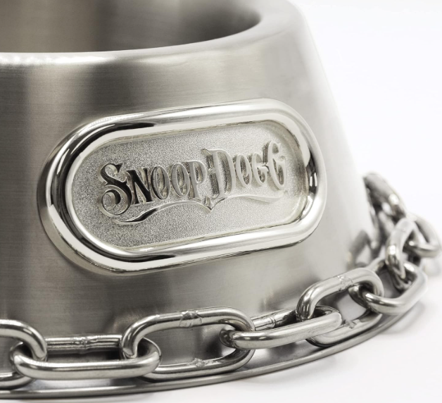 Snoop Doggies Doggs Deluxe Off The Chain Pet Bowl Gold